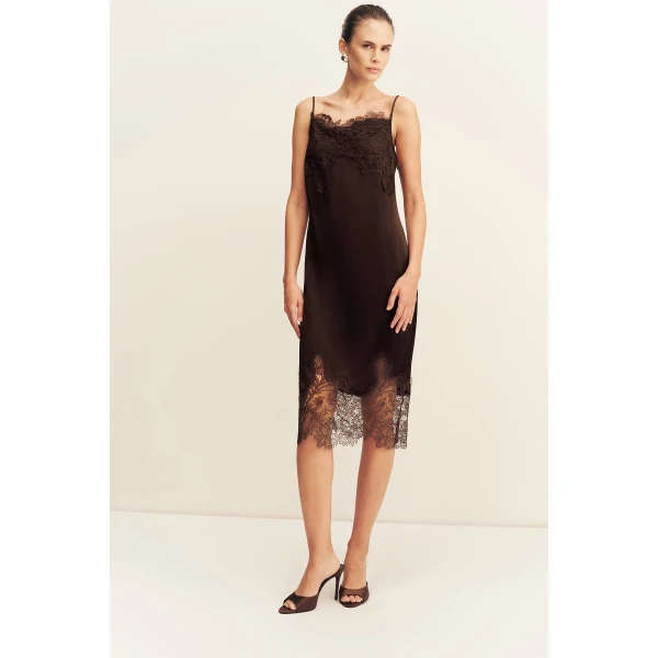 Shona Joy Lucia Lace Slip Midi Dress - Dresses - Australian Luxury Eventwear at Coveti