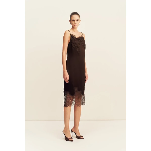 Shona Joy Lucia Lace Slip Midi Dress - Dresses - Australian Luxury Eventwear at Coveti