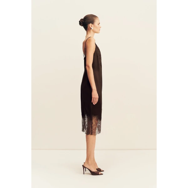 Shona Joy Lucia Lace Slip Midi Dress - Dresses - Australian Luxury Eventwear at Coveti