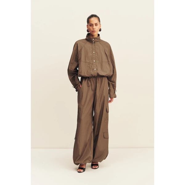 Shona Joy Malika Nylon Parachute Drawstring Pant - Pants - Australian Luxury Eventwear at Coveti