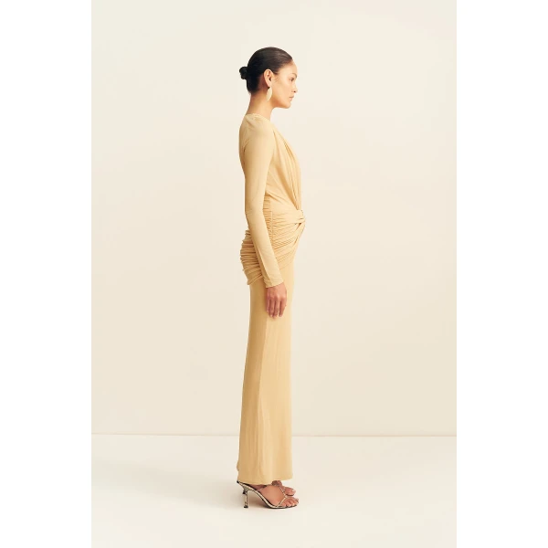 Shona Joy Miro Slinky Jersey Long Sleeve Maxi Dress - Dresses - Australian Luxury Eventwear at Coveti