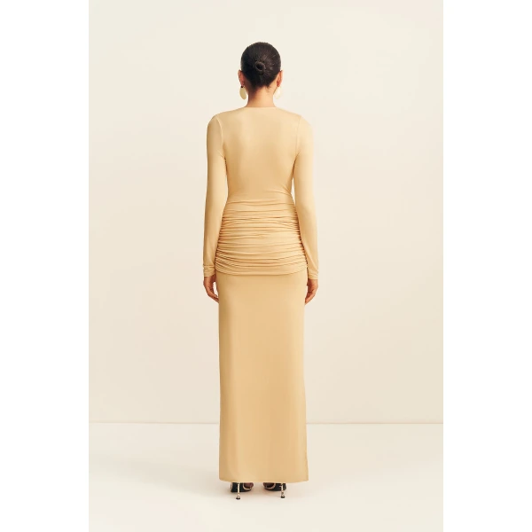 Shona Joy Miro Slinky Jersey Long Sleeve Maxi Dress - Dresses - Australian Luxury Eventwear at Coveti
