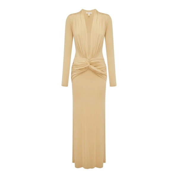Shona Joy Miro Slinky Jersey Long Sleeve Maxi Dress - Dresses - Australian Luxury Eventwear at Coveti