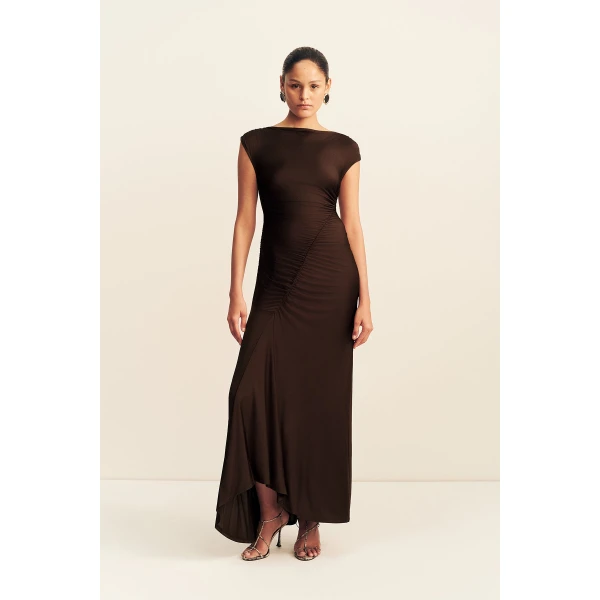 Shona Joy Miro Slinky Jersey Maxi Dress - Dresses - Australian Luxury Eventwear at Coveti