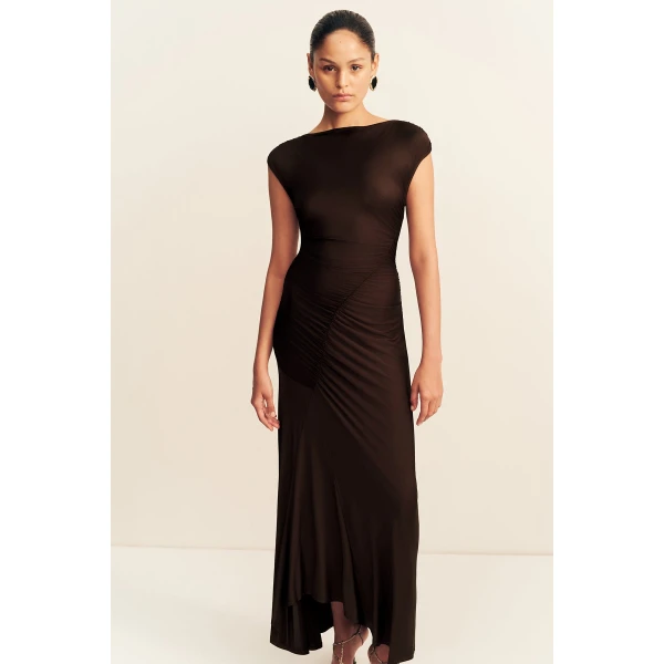 Shona Joy Miro Slinky Jersey Maxi Dress - Dresses - Australian Luxury Eventwear at Coveti