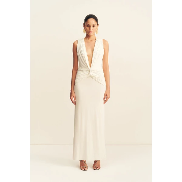 Shona Joy Miro Slinky Jersey Plunged Maxi Dress - Dresses - Australian Luxury Eventwear at Coveti