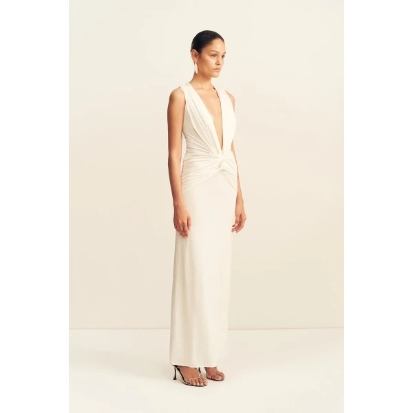 Shona Joy Miro Slinky Jersey Plunged Maxi Dress - Dresses - Australian Luxury Eventwear at Coveti