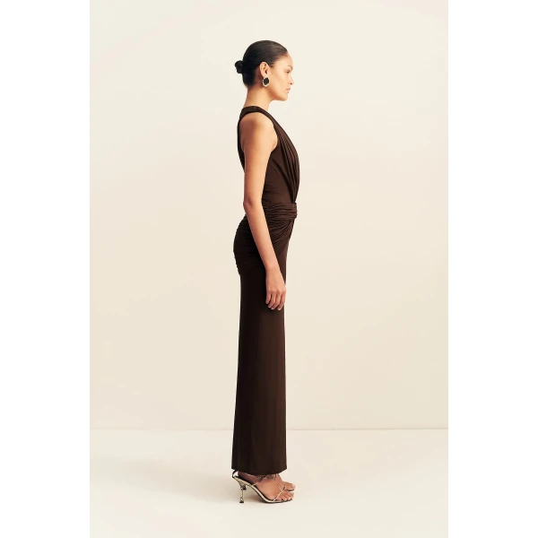 Shona Joy Miro Slinky Jersey Plunged Maxi Dress - Dresses - Australian Luxury Eventwear at Coveti