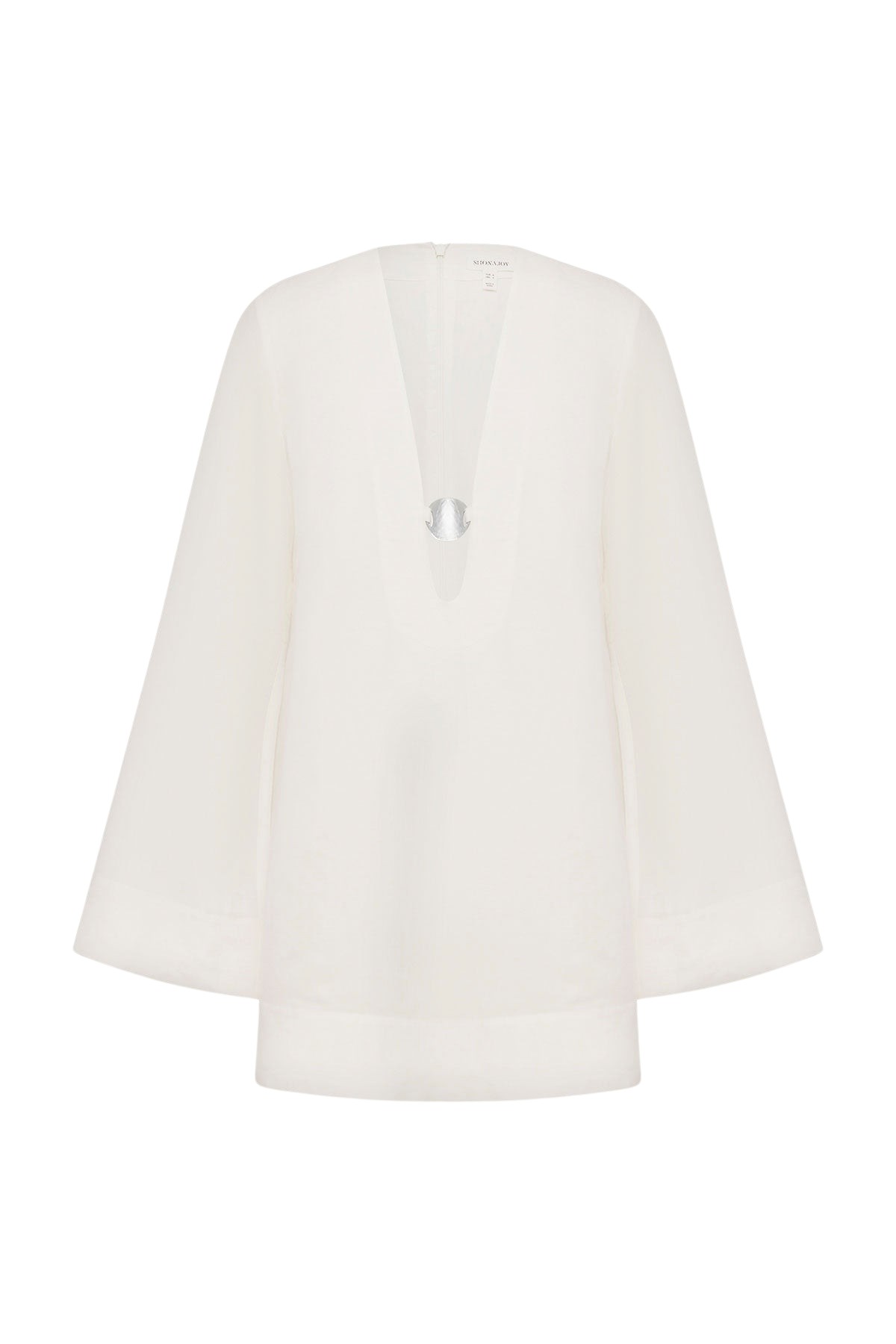 Shona Joy Paloma Plunged Long Sleeve Mini Dress - Dresses - Australian Luxury Eventwear at Coveti
