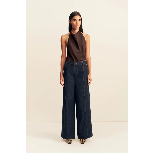 Shona Joy Rita Wide Leg Jean - Pants - Australian Luxury Eventwear at Coveti