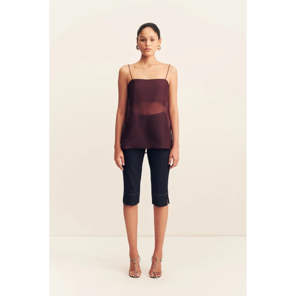 Shona Joy Rue Stretch Capri Jean - Pants - Australian Luxury Eventwear at Coveti