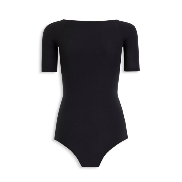 Alaïa Short Sleeves Second Skin Knit Bodysuit - ALAÏA Tops - Laser Cut Luxury - Shop at Coveti