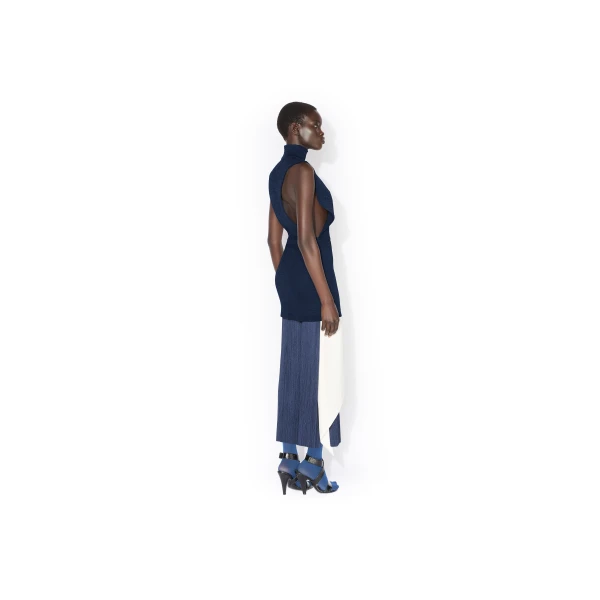 Alaia Silk Knit Cinched Dress, view 3