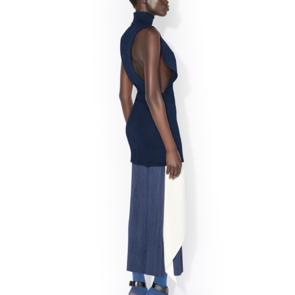 Alaïa Silk Knit Cinched Dress - ALAÏA Dresses - Laser Cut Luxury - Shop at Coveti