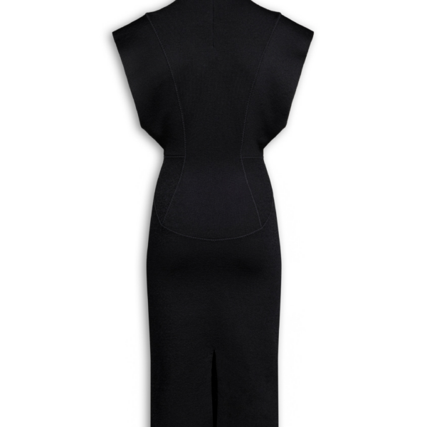 Alaïa Silk Knit Cinched Long Dress - ALAÏA Dresses - Laser Cut Luxury - Shop at Coveti