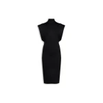 Alaïa Silk Knit Cinched Long Dress - ALAÏA Dresses - Laser Cut Luxury - Shop at Coveti