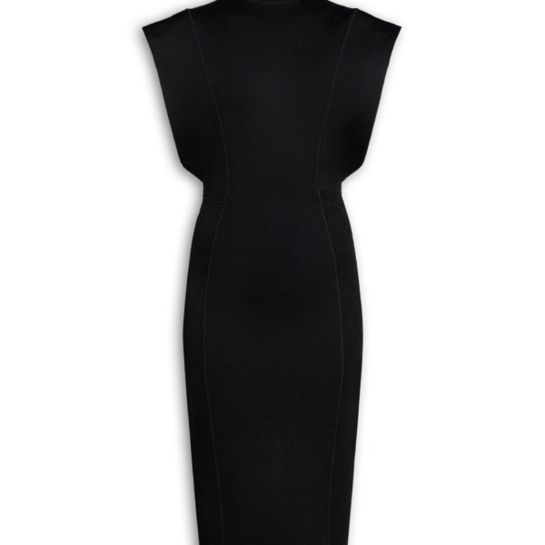Alaïa Silk Knit Cinched Long Dress - ALAÏA Dresses - Laser Cut Luxury - Shop at Coveti