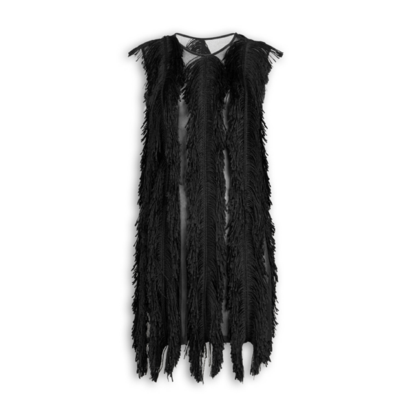 Alaïa Silk Knit Fringed Dress - ALAÏA Dresses - Laser Cut Luxury - Shop at Coveti