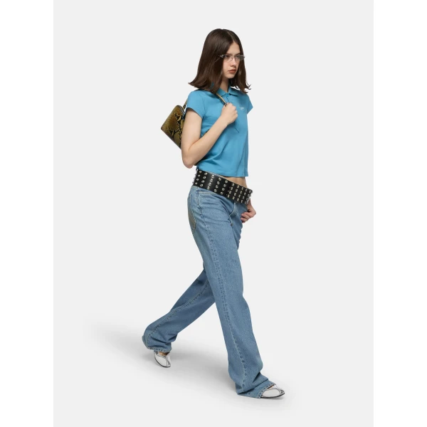 The Attico Sky blue long pant, view 4