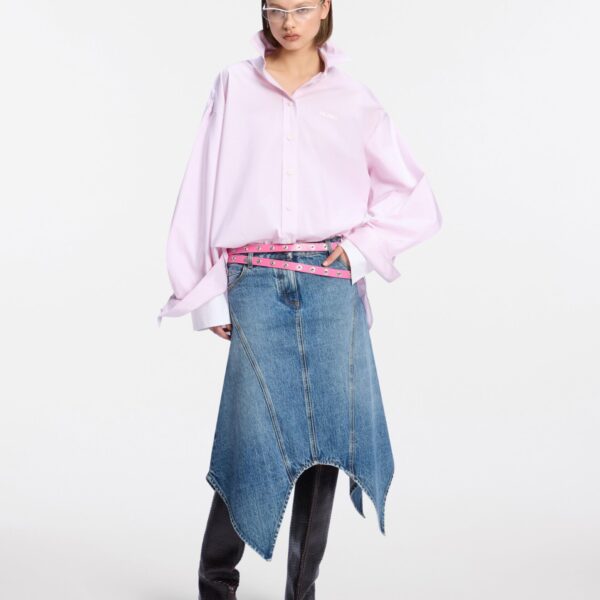 Sky blue midi skirt
