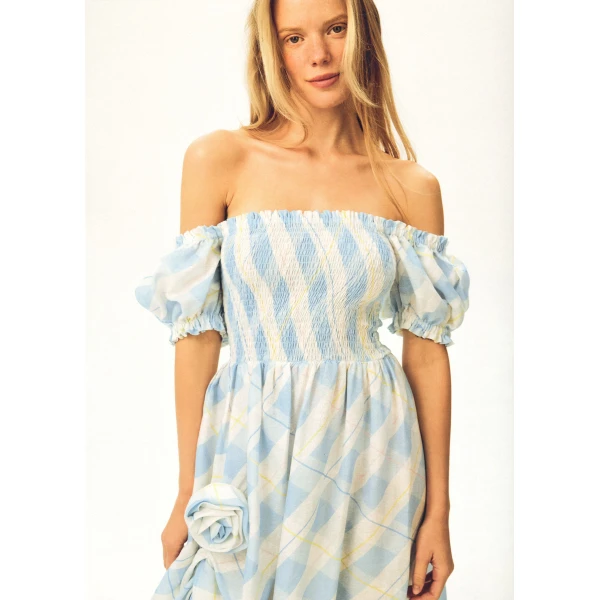 Sleeper blue plaid dress