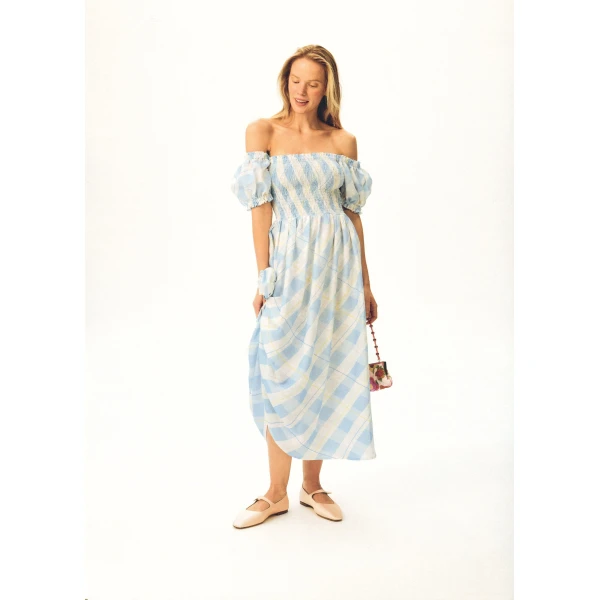 belle floral-appliqué midi dress