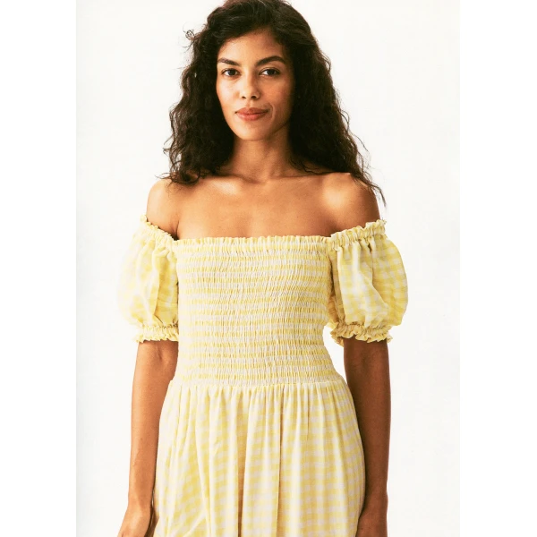 Sleeper yellow vichy dress