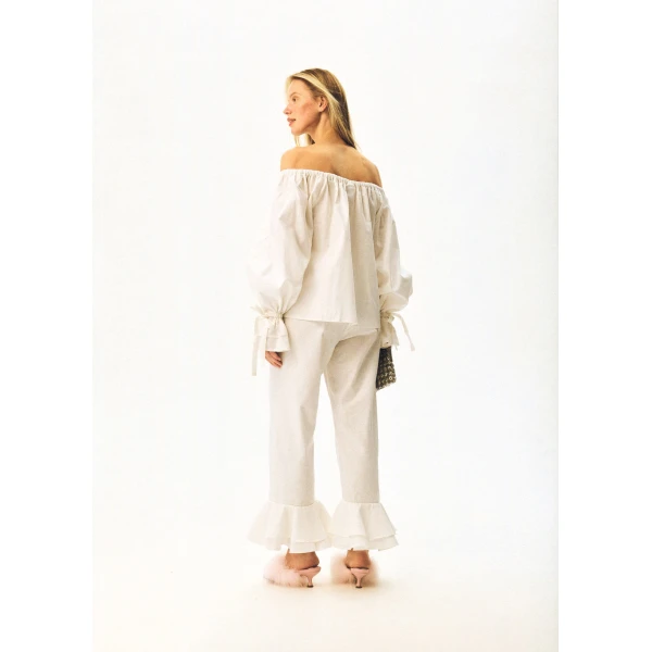 Sleeper white trousers