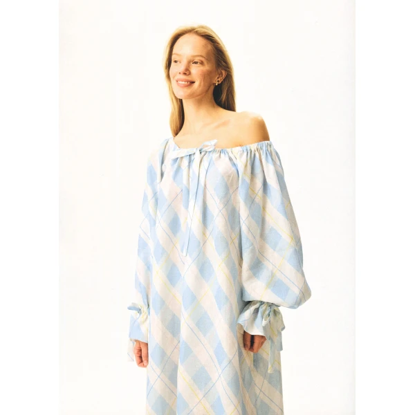 Sleeper blue plaid dress