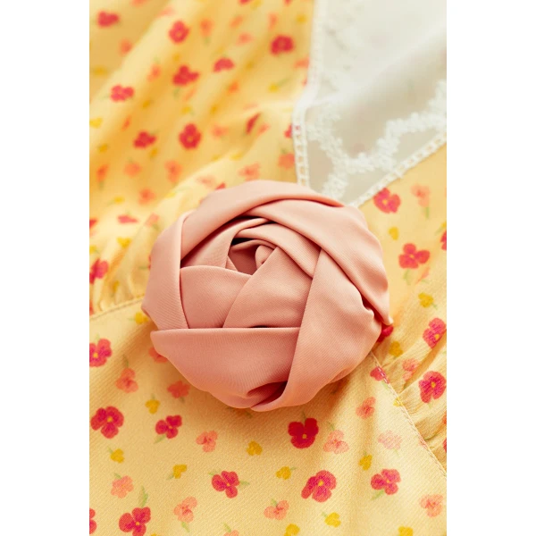 genus floral-appliqué midi dress