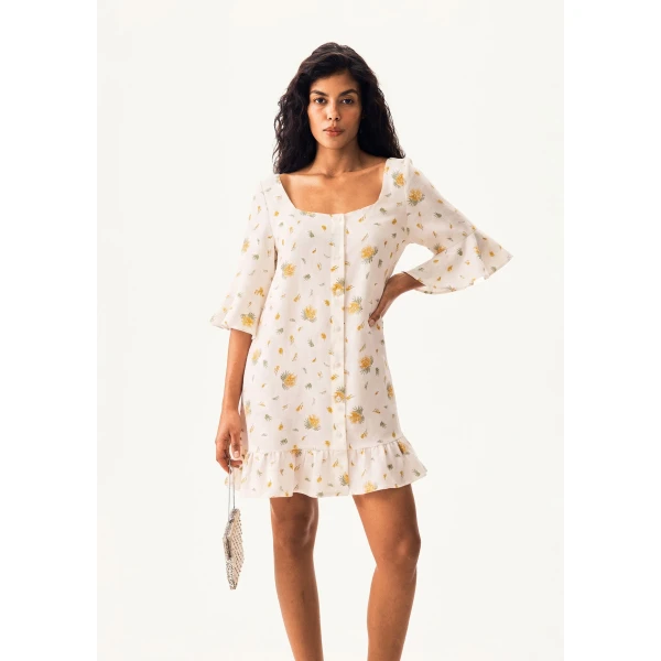 Sleeper white&yellow dress