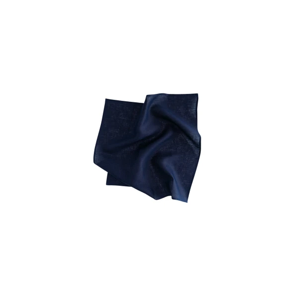 The Sleeper Puff Linen Lounge Shorts with Headscarf in Navy