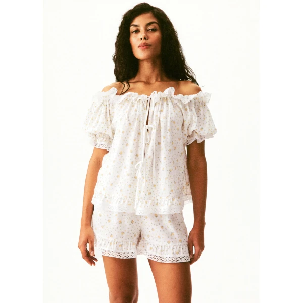 Sleeper white&yellow loungewear set