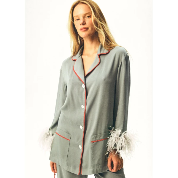 Sleeper grey with mint loungewear set