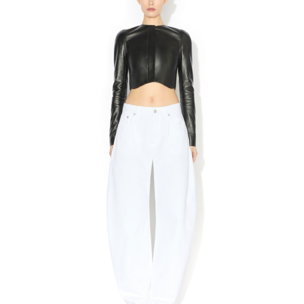 Alaïa Soft Lambskin Tailored Jacket - ALAÏA Jackets - Laser Cut Luxury - Shop at Coveti