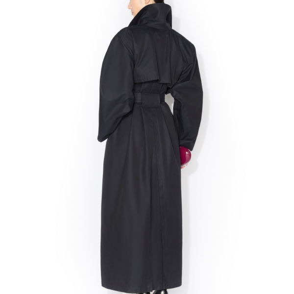 Alaïa Solaro Cotton Trench Coat - ALAÏA Coats - Laser Cut Luxury - Shop at Coveti