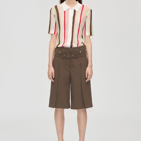 Belted Tailored Bermuda