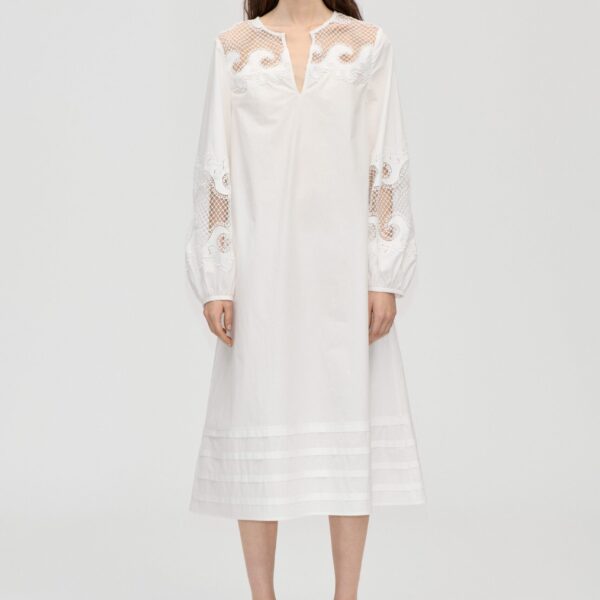 Broderie Long Tunic Dress
