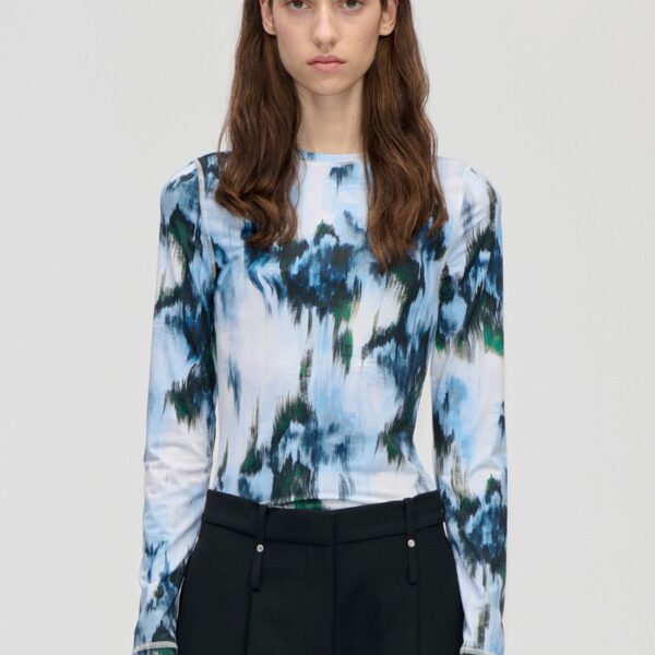 Elastic Long Sleeve Top
