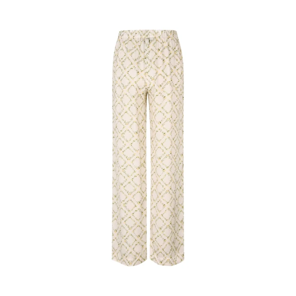 Stine Goya Elasticated Long Pants in Sakura Check Yellow
