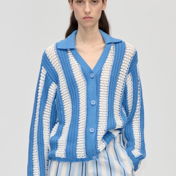 Knit Collar Cardigan
