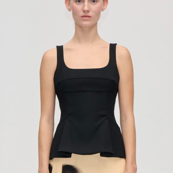 Sleeveless Fitted Waist Top