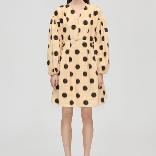 Voluminous Long Sleeve Mini Dress