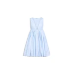 Alaïa Striped Poplin Skater Dress - ALAÏA Dresses - Laser Cut Luxury - Shop at Coveti