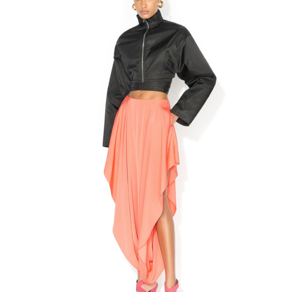 Alaïa Taffeta Belted Bomber - ALAÏA Jackets - Laser Cut Luxury - Shop at Coveti