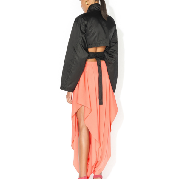 Alaïa Taffeta Belted Bomber - ALAÏA Jackets - Laser Cut Luxury - Shop at Coveti