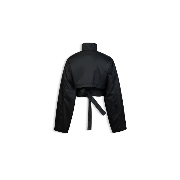Alaia Taffeta Belted Bomber Jacket, view 4