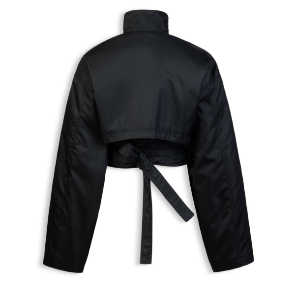 Alaïa Taffeta Belted Bomber - ALAÏA Jackets - Laser Cut Luxury - Shop at Coveti