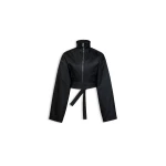 Alaïa Taffeta Belted Bomber - ALAÏA Jackets - Laser Cut Luxury - Shop at Coveti