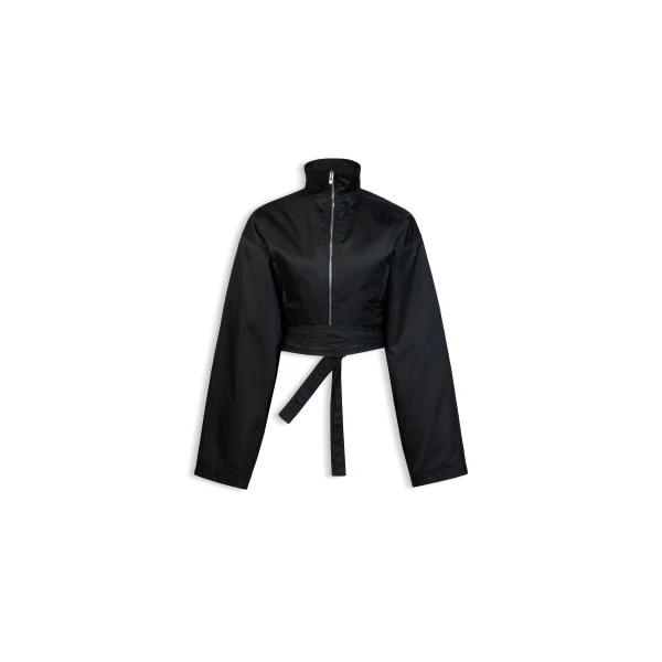 Alaia Taffeta Belted Bomber Jacket